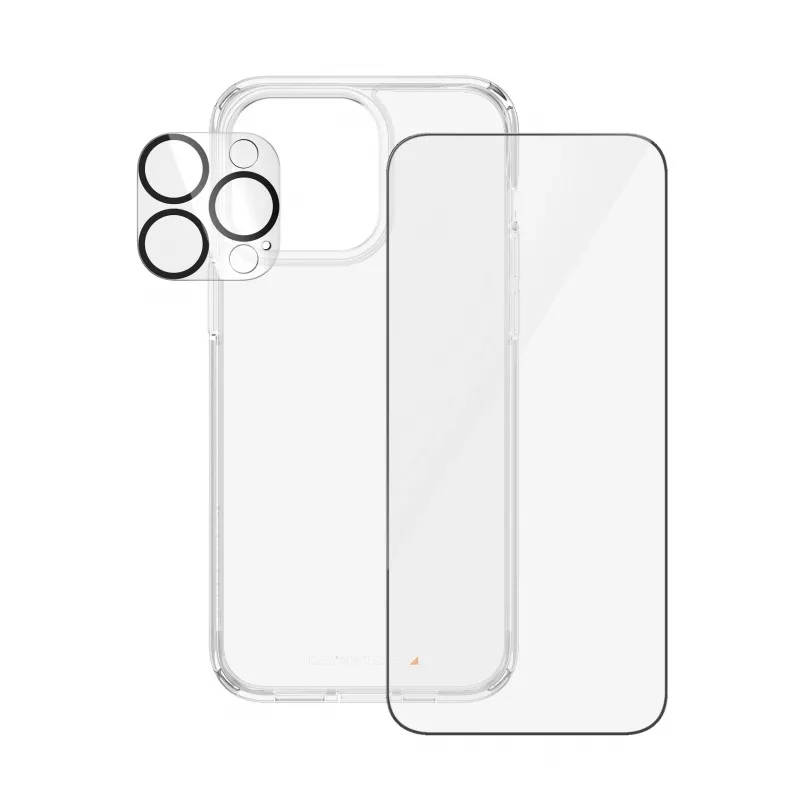 PanzerGlass ® 3-in-1 Bundle iPhone 15 Pro Max, Apple, Apple - iPhone 15 Pro Max, Dry application, Shock resistant, Transparent, 1 pc(s)