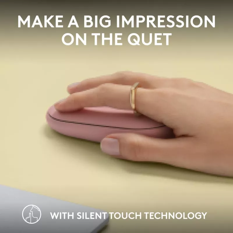 LOGITECH Pebble 2 M350s Wireless Optical Mouse Rose
