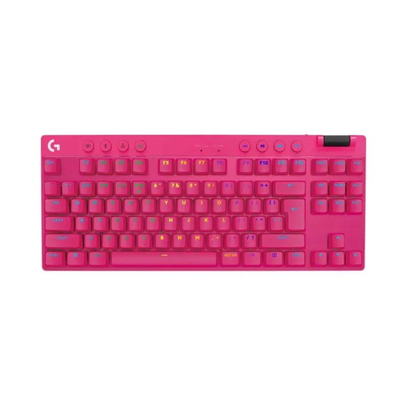 LOGITECH G Pro X TKL Lightspeed Gaming Keyboard - Bluetooth - Pink US International Tactile