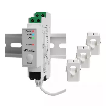 Shelly Pro 3EM energy cost meter AC 120 A 50-60 Hz