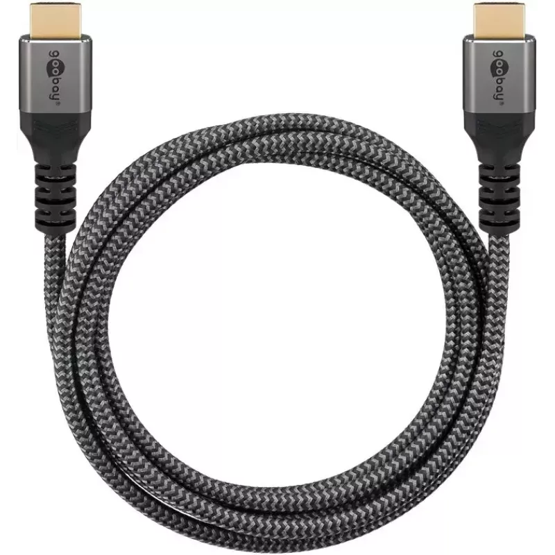 Goobay HDMI Cable 1m Type A Male to Male 18 Gbit/s Grey