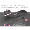 CLUB3D USB3.2 Gen2 Type-C, 6-in-1 Dual Displays Portable Dock with USB Type-C Video 4K60Hz