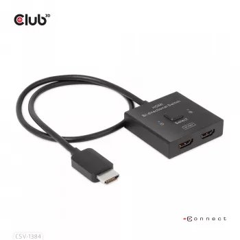 CLUB3D HDMI 2-in-1 Bi-directional Switch 8K60Hz 4K120Hz CSV-1384