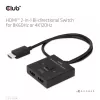 CLUB3D HDMI 2-in-1 Bi-directional Switch 8K60Hz 4K120Hz CSV-1384