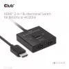 CLUB3D HDMI 2-in-1 Bi-directional Switch 8K60Hz 4K120Hz CSV-1384