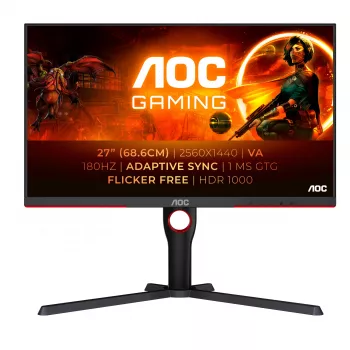 AOC G3 Q27G3XMN/BK computer monitor 68.6 cm (27 inch) 2560 x 1440 pixels 2K Ultra HD LED Black, Red