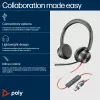 HP Poly Blackwire 8225 Stereo Microsoft Teams Certified USB-C Headset +USB-C/A Adapter