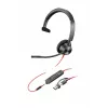 HP Poly Blackwire 3315 Monaural USB-C Headset +3.5mm Plug +USB-C/A Adapter