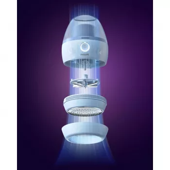 Fabric shaver Philips GCA2100/20, blue, stainless steel blades, battery operation, 90 min runtime