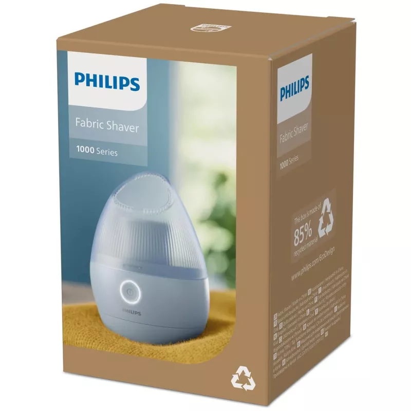 Fabric shaver Philips GCA2100/20, blue, stainless steel blades, battery operation, 90 min runtime