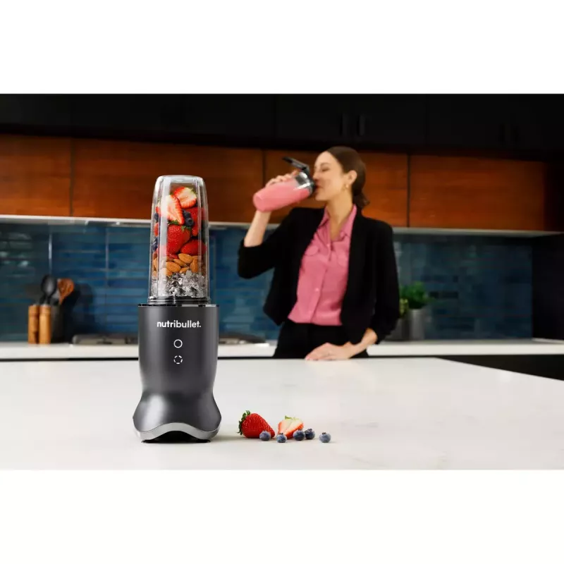 NutriBullet NB1206DGCC 0.9 L Tabletop blender 1200 W Black, Transparent