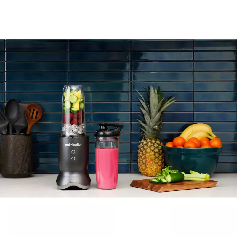 NutriBullet NB1206DGCC 0.9 L Tabletop blender 1200 W Black, Transparent