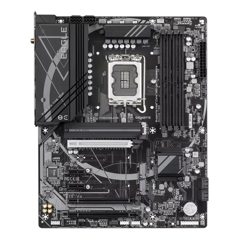 Motherboard GIGABYTE Z790 EAGLE AX — Intel LGA1700 ATX, Z790, DDR5, 4x DIMM, Wi‑Fi 6E, 2.5Gb LAN