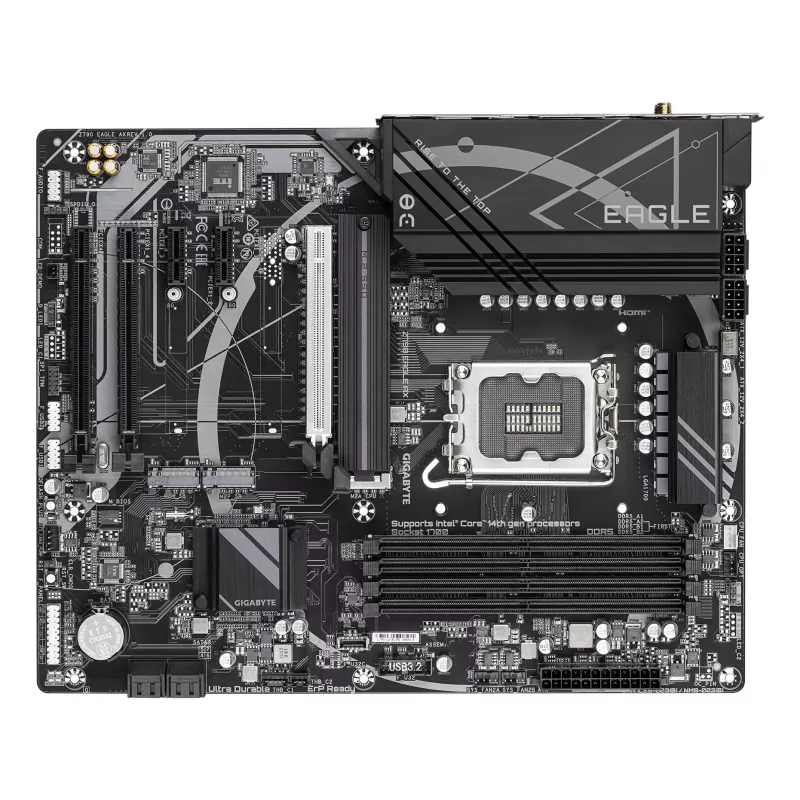 Motherboard GIGABYTE Z790 EAGLE AX — Intel LGA1700 ATX, Z790, DDR5, 4x DIMM, Wi‑Fi 6E, 2.5Gb LAN