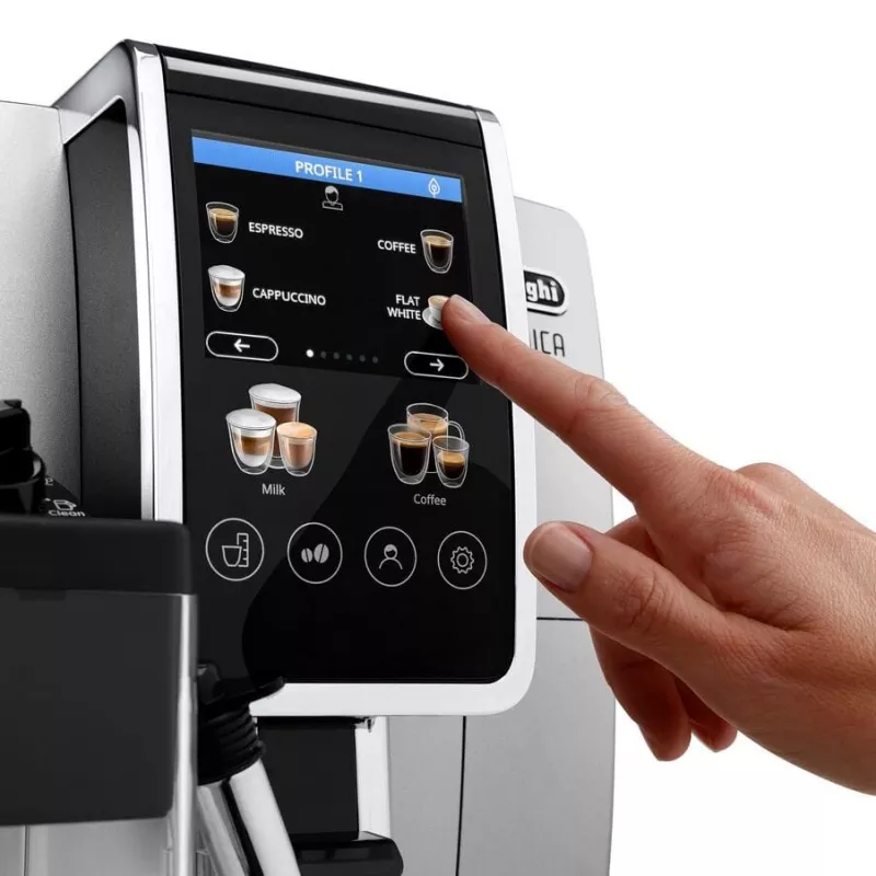 Combi espresso machine DeLonghi Dinamica Plus ECAM380.85.SB — 1.8 L water tank, 300 g bean hopper, 15 bar