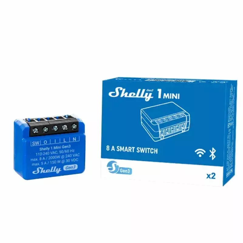 Smart switch Shelly 1 Mini Gen3 1P Wireless 110-240V