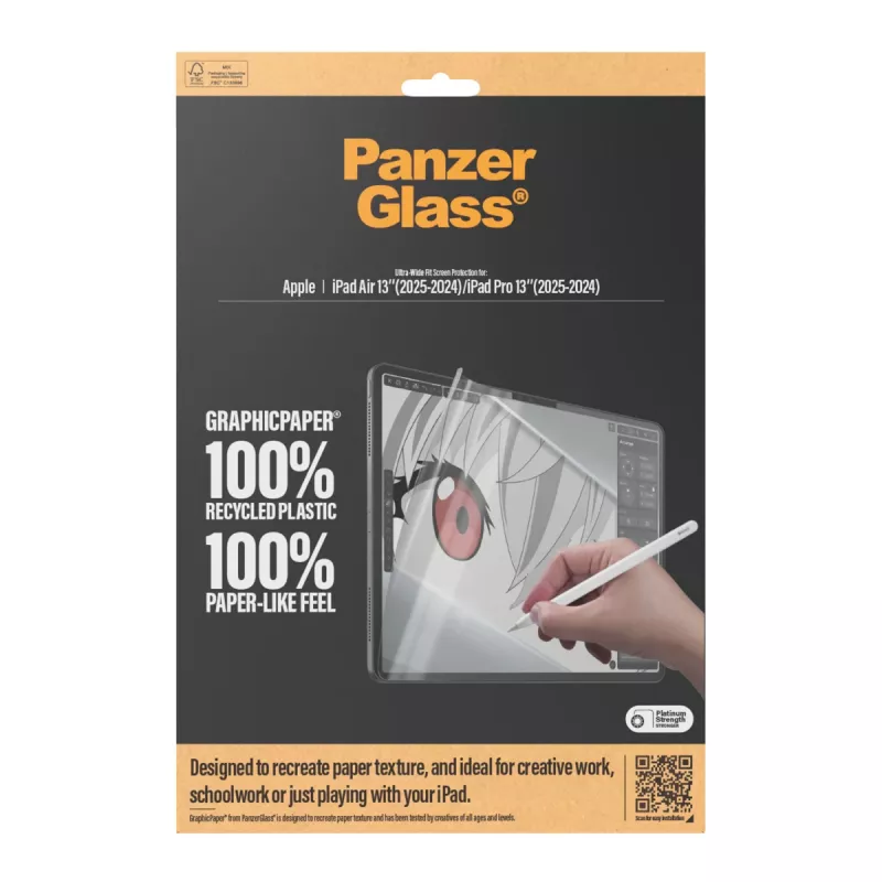 PanzerGlass ® GraphicPaper® Screen Protector iPad Air 13'' (2024-2026) | iPad Pro 13'' (2024-2025) | Ultra-Wide Fit