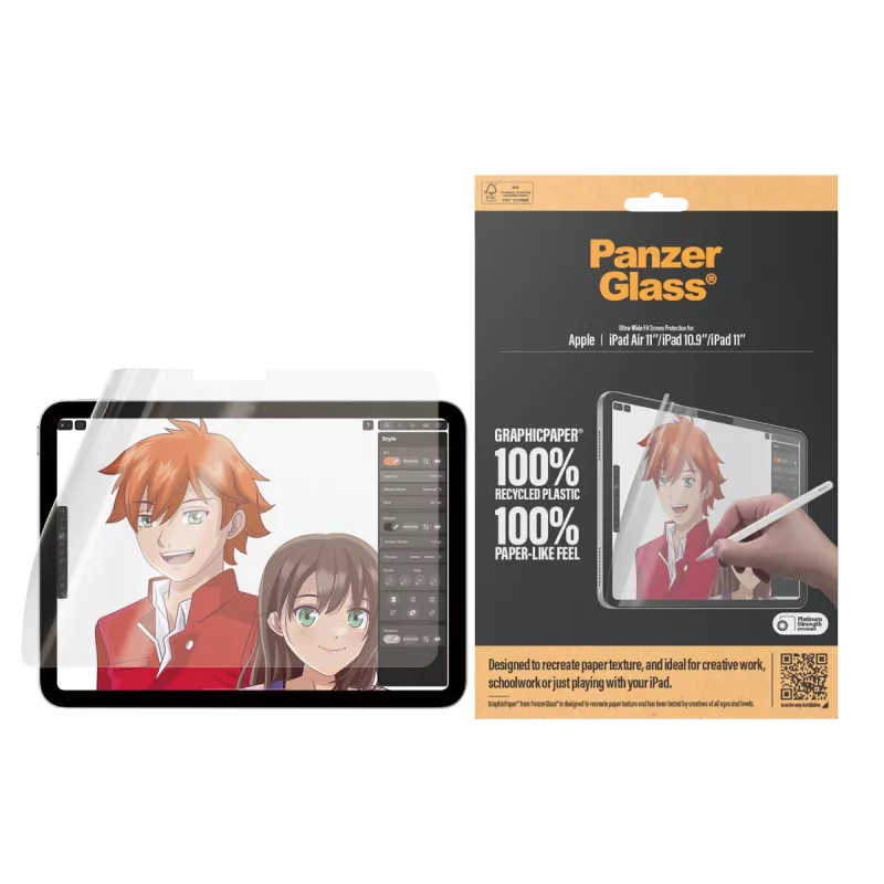 PanzerGlass ® GraphicPaper® Screen Protector iPad Air 11'' (2024-2026) | iPad 11'' (2025-2026) | iPad 10.9'' (2022) | Ultra-Wide Fit