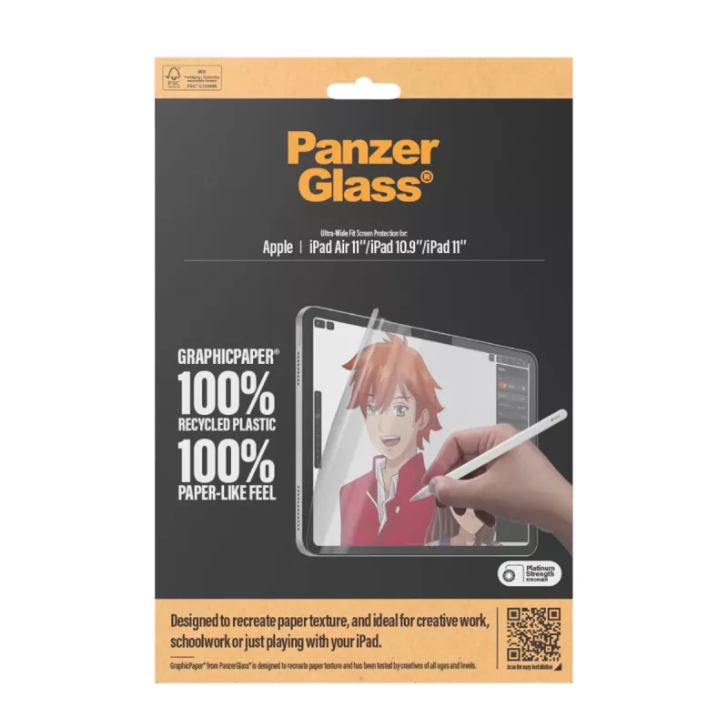PanzerGlass ® GraphicPaper® Screen Protector iPad Air 11'' (2024-2026) | iPad 11'' (2025-2026) | iPad 10.9'' (2022) | Ultra-Wide Fit