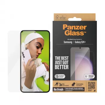 PanzerGlass ® Screen Protector Samsung Galaxy S24+ | Ultra-Wide Fit w. EasyAligner