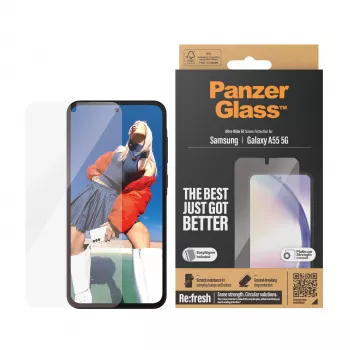 PanzerGlass ® Screen Protector Samsung Galaxy A55 5G | Ultra-Wide Fit w. EasyAligner