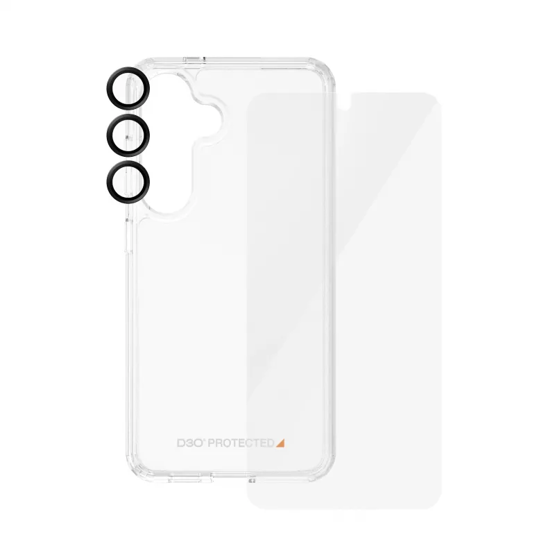 3-in-1 Protection Pack PanzerGlass Samsung Galaxy S24 Ultra Wide Fit Scratch Shock Resistance
