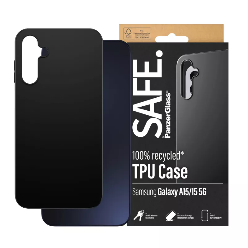 PanzerGlass SAFE. by ® TPU Case Samsung Galaxy A15 | A15 5G | Black