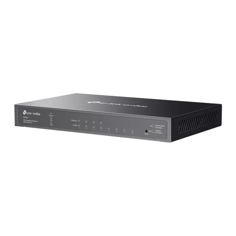 TP-Link Omada 8-Port Gigabit Smart Switch with 4-Port PoE+, Managed, L2/L2+, Gigabit Ethernet (10/100/1000), Power over Ethernet (PoE), Rack mounting