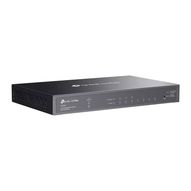TP-Link Omada 8-Port Gigabit Smart Switch with 4-Port PoE+, Managed, L2/L2+, Gigabit Ethernet (10/100/1000), Power over Ethernet (PoE), Rack mounting