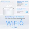 TP-Link 4G+ AX1500 Whole Home Mesh WiFi 6 Gateway, White, Internal, Mesh router, 190 m², Dual-band (2.4 GHz / 5 GHz), Wi-Fi 6 (802.11ax)