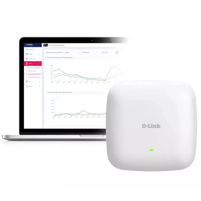 D-Link AX3000 Wi-Fi 6 Dual-Band PoE Access Point, 2.4 GHz, 5 GHz, 3000 Mbit/s, SNMP, SNMPv2, SNMPv3, WEP, WPA, WPA2, WPA3, 10,100,1000,2500 Mbit/s