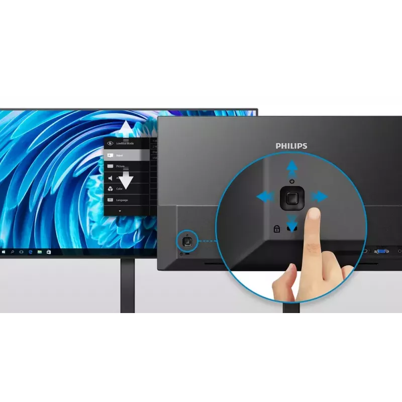 Monitor Philips 1000 series 24E1N1100A/00 23.8 inch LCD Full HD IPS, 1920×1080, 100 Hz, 4 ms, sRGB, HDMI, VGA, speakers