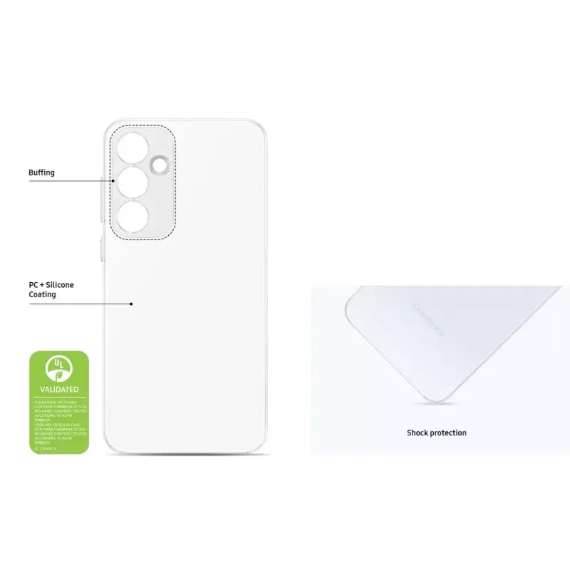 Samsung EF-QA556 mobile phone case 16.8 cm (6.6 inch) Cover Transparent