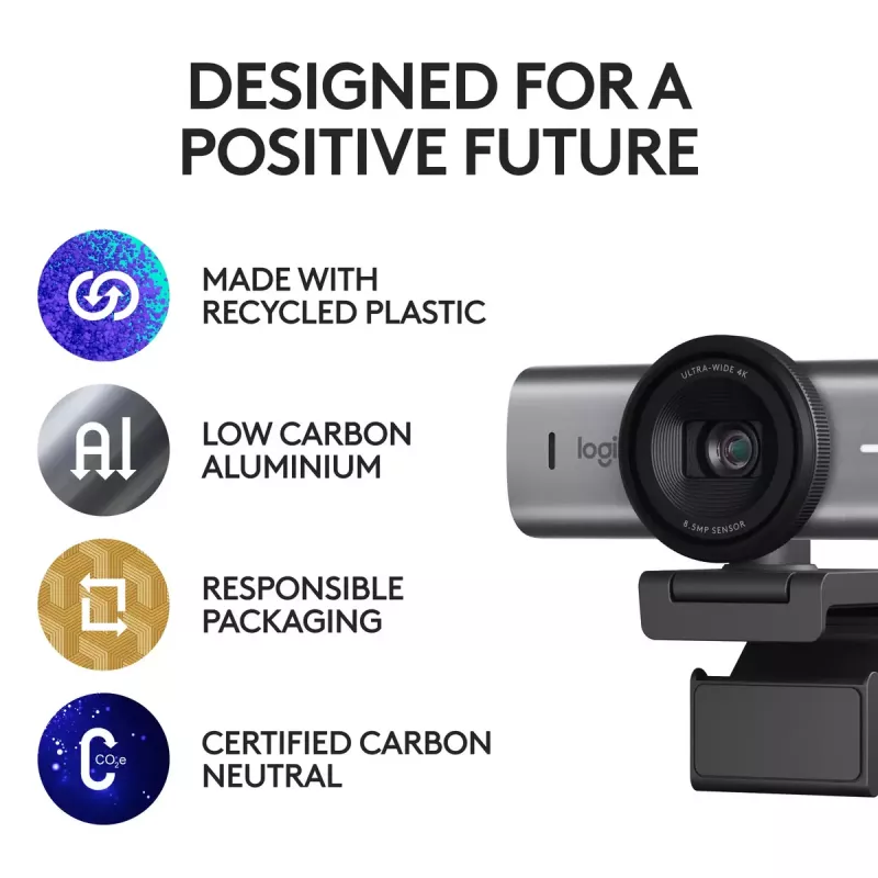 Webcam Logitech MX Brio 705 8.5 MP 4K Ultra HD USB 3.2