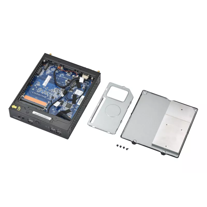 Shuttle XPC slim Barebone DS50U, Intel Celeron 7305, 2x LAN (1x 2.5Gbit ,1x 1Gbit), 1xCOM,1xHDMI,1xDP, 1x VGA, fanless, 24/7 permanent operation
