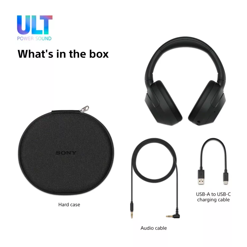 Headset Sony ULT WEAR monaural USB/Bluetooth 5.2, ANC, 30–50 h battery, 3.5 mm, USB‑C charging, 255 g