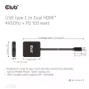 CLUB3D USB-C® Hub to Dual HDMI™ 4K60Hz M/F+PD3.0 100 Watt