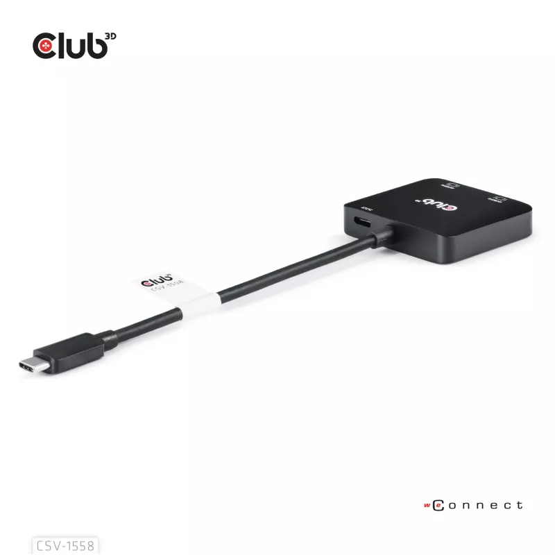 CLUB3D USB-C® Hub to Dual HDMI™ 4K60Hz M/F+PD3.0 100 Watt