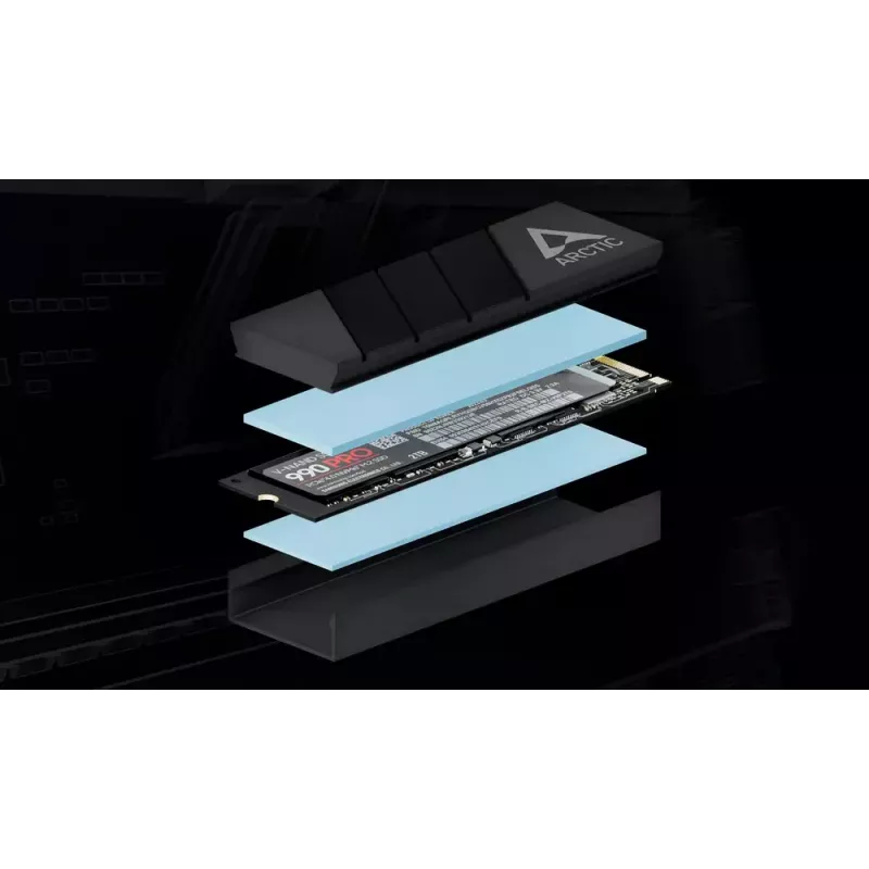 ARCTIC M2 Pro (Black) - SSD Cooler for M.2 Drives