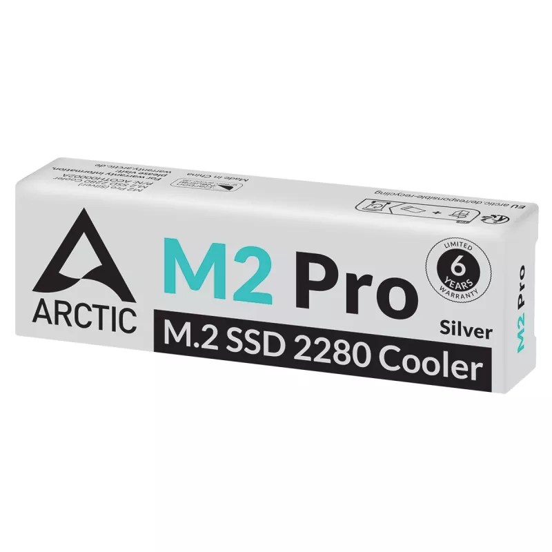 ARCTIC M2 Pro (Silver) - SSD Cooler for M.2 Drives, Heatsink/Radiator, Silver