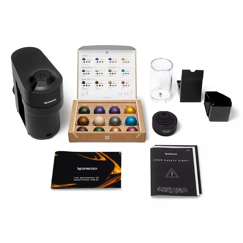 De'Longhi Nespresso Vertuo Pop ENV90.B coffee machine, Liquorice Black