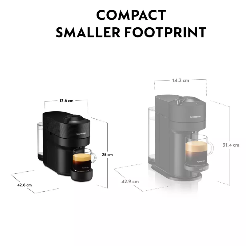 De'Longhi Nespresso Vertuo Pop ENV90.B coffee machine, Liquorice Black