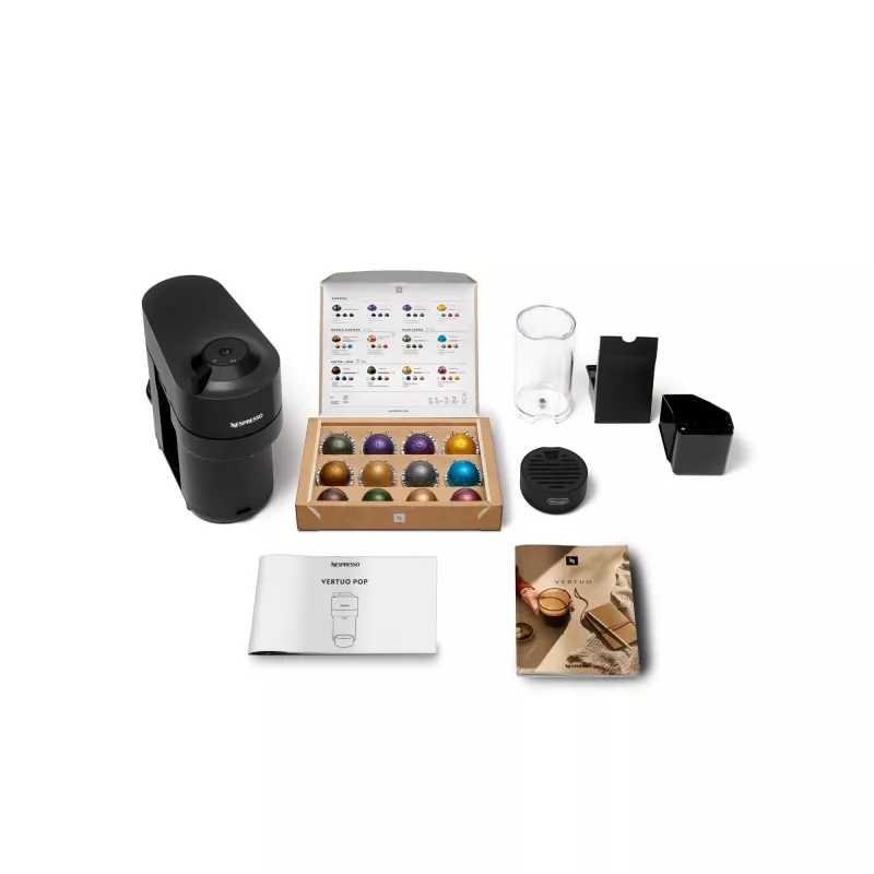 De'Longhi Nespresso Vertuo Pop ENV90.B coffee machine, Liquorice Black