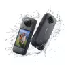 Action camera Insta360 X4 — 72 MP, 8K (7680×3840) CMOS, 1/2 inch sensor, built-in display, Wi‑Fi, 120 fps, MicroSD, 602 g, black