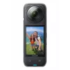 Action camera Insta360 X4 — 72 MP, 8K (7680×3840) CMOS, 1/2 inch sensor, built-in display, Wi‑Fi, 120 fps, MicroSD, 602 g, black