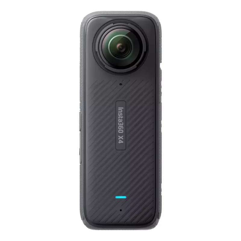 Action camera Insta360 X4 — 72 MP, 8K (7680×3840) CMOS, 1/2 inch sensor, built-in display, Wi‑Fi, 120 fps, MicroSD, 602 g, black