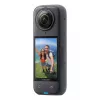 Action camera Insta360 X4 — 72 MP, 8K (7680×3840) CMOS, 1/2 inch sensor, built-in display, Wi‑Fi, 120 fps, MicroSD, 602 g, black