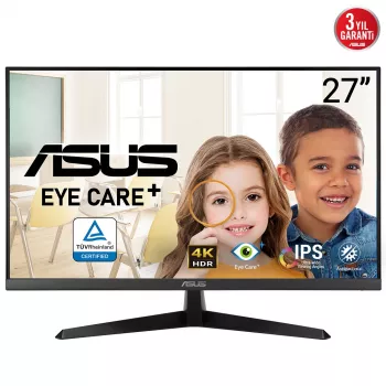 ASUS VY27UQ computer monitor 68.6 cm (27 inch) 3840 x 2160 pixels 4K Ultra HD LCD Black