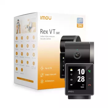 IP security camera IMOU Rex VT Pro — indoor desk-mounted, 2880×1620, 3.6mm, 8× digital zoom, 87°×48° viewing angles, 2.4 inch display