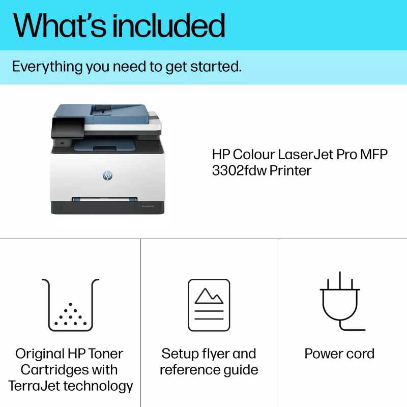 Multifunction Printer HP Color LaserJet Pro MFP 3302fdw Laser Colour Printing
